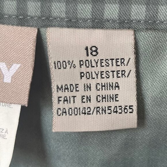 Nygard TanJay Checked Weekender Pants Womens 18 Green New - Picture 9 of 13